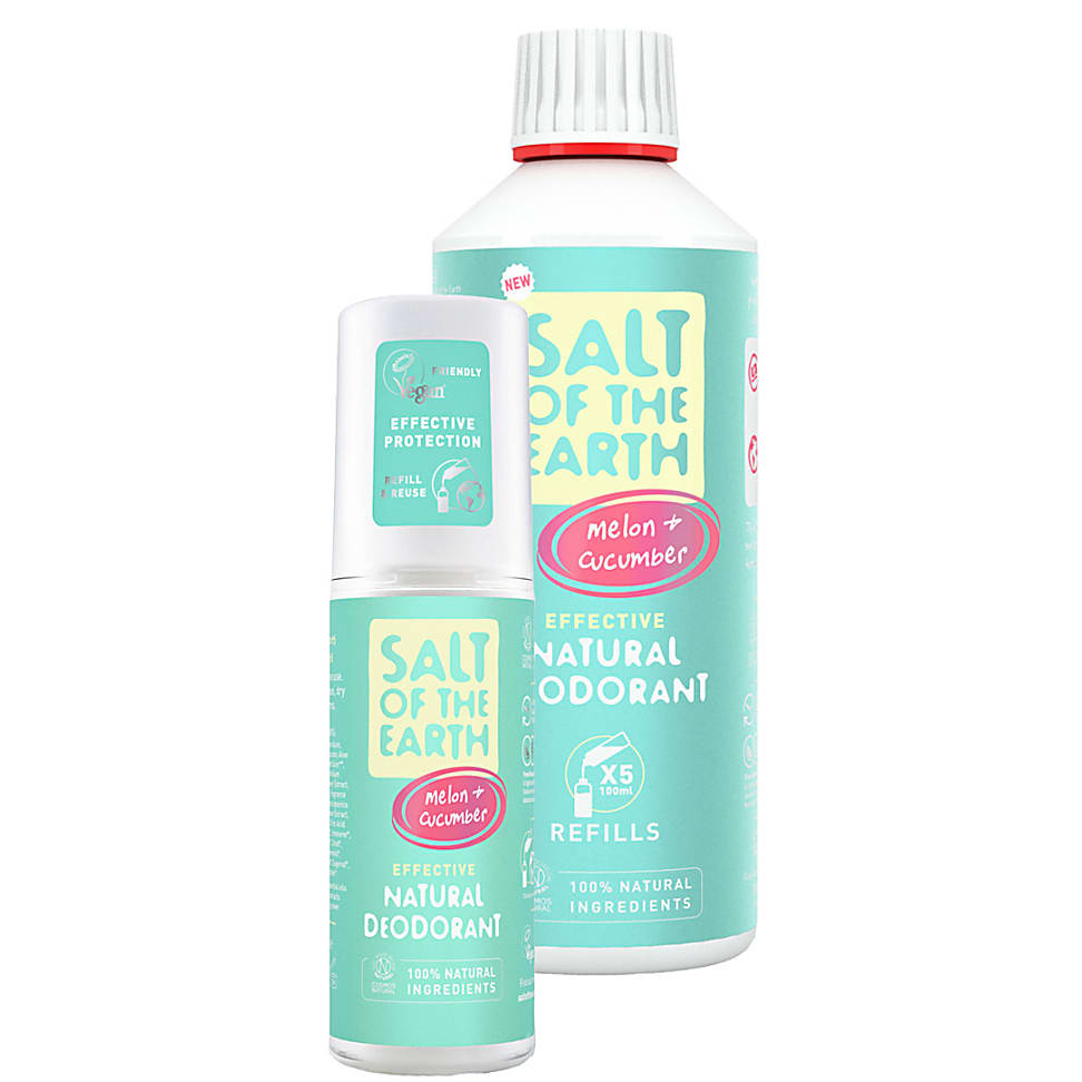Image of Salt of the Earth Meloen & Komkommer Deodorant spray + Refill