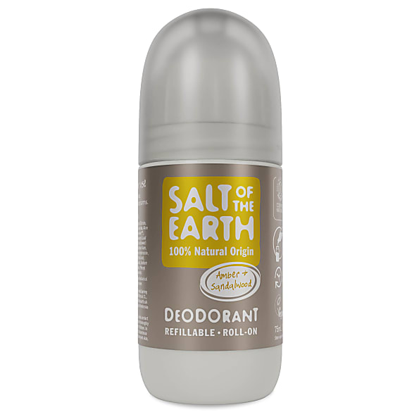 Image of Salt of the Earth Hervulbare Roll-on Deodorant - Amber & Sandelhout
