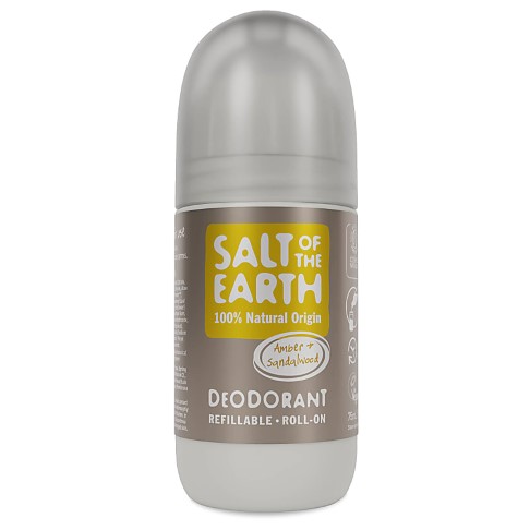 Salt of the Earth Hervulbare Roll-on Deodorant - Amber & Sandelhout