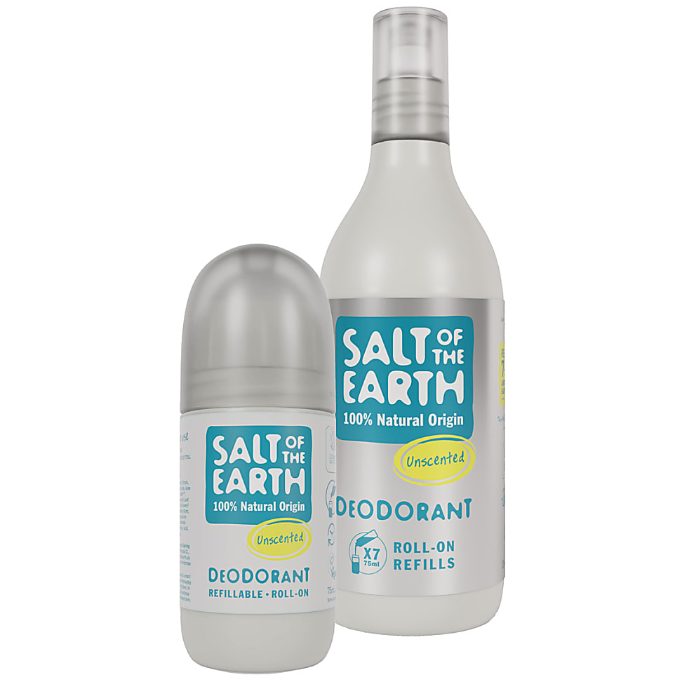 Image of Salt of the Earth Parfumvrij Roll on Deodorant + Refill
