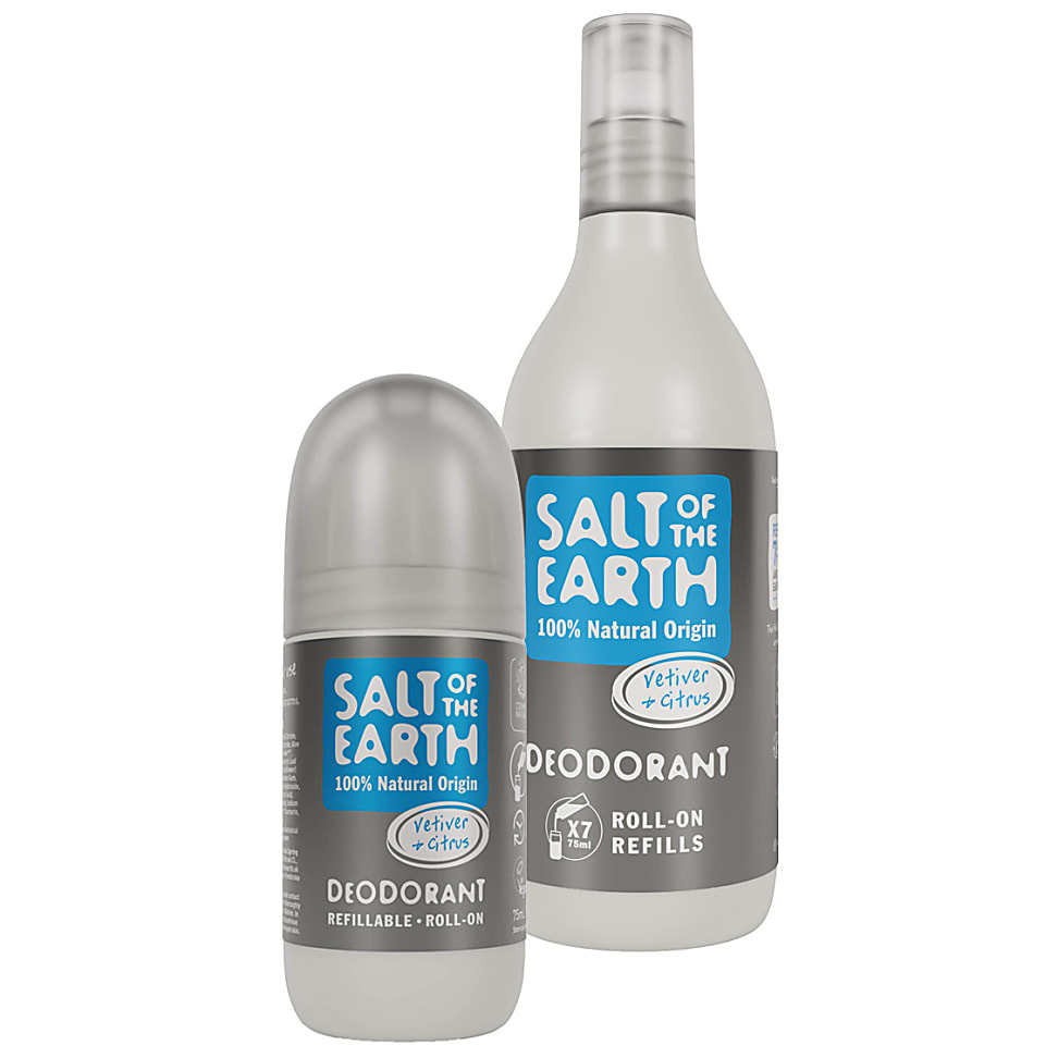 Image of Salt of the Earth Vetiver & Citrus Roll on Deodorant + Refill