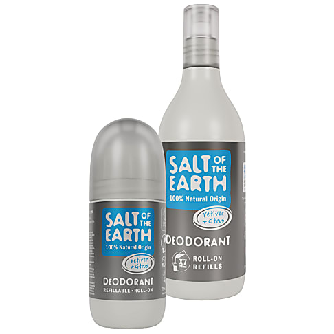 Salt of the Earth Vetiver & Citrus Roll on Deodorant + Refill