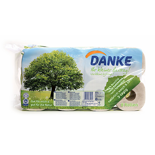 Image of Danke Toilet Papier - 8 rollen