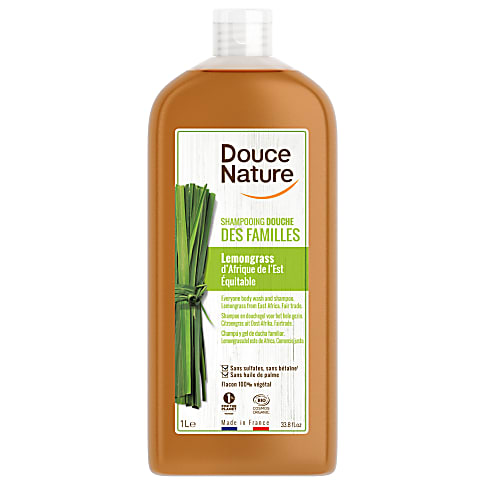 Douce Nature Shampoo & Douchegel Citroengras 1L