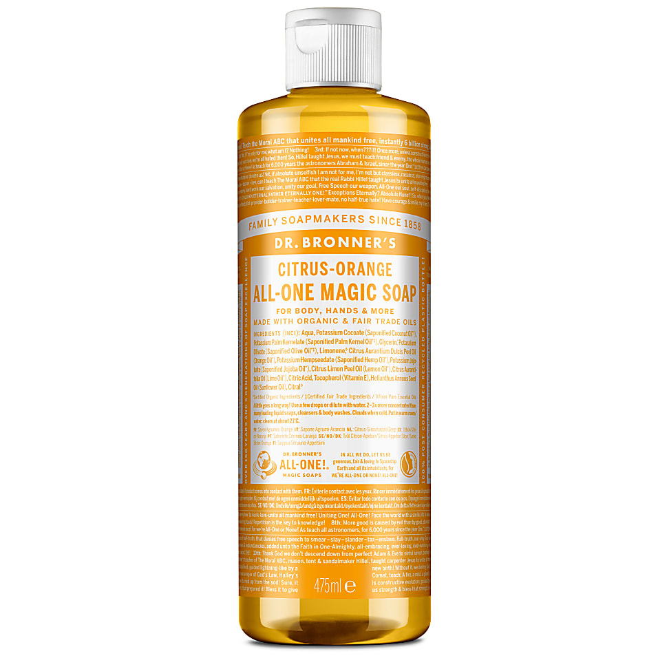 Dr Bronners Citrus Orange Vloeibare Zeep 475Ml dr bronners kopen in de aanbieding