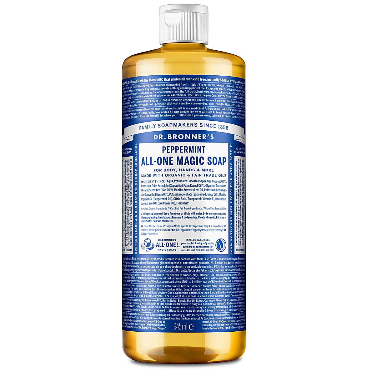 Dr. Bronner's Pepermunt Zeep - 946ml | Big Green Smile