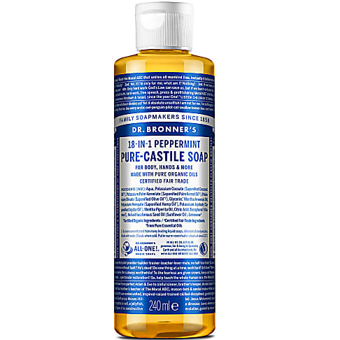 Dr. Bronner's Peppermint Castile Vloeibare Zeep - 237ml