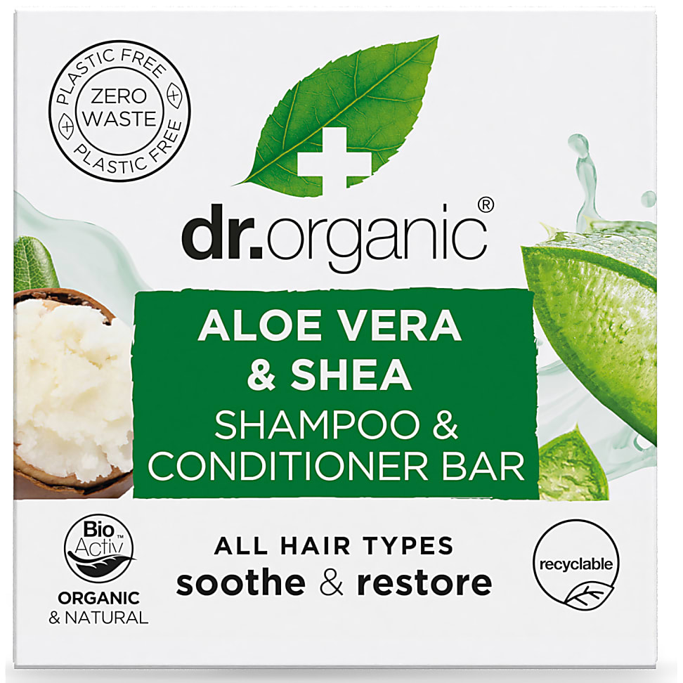 Image of Dr Organic Aloe Vera & Shea Shampoo & Conditioner Bar