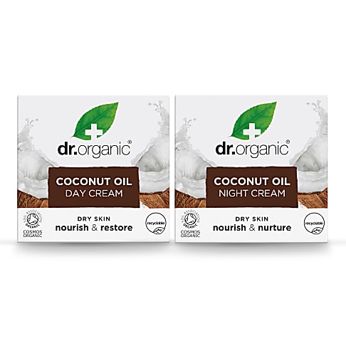 Dr Organic Kokosolie Dag- & Nachtcrème Duo