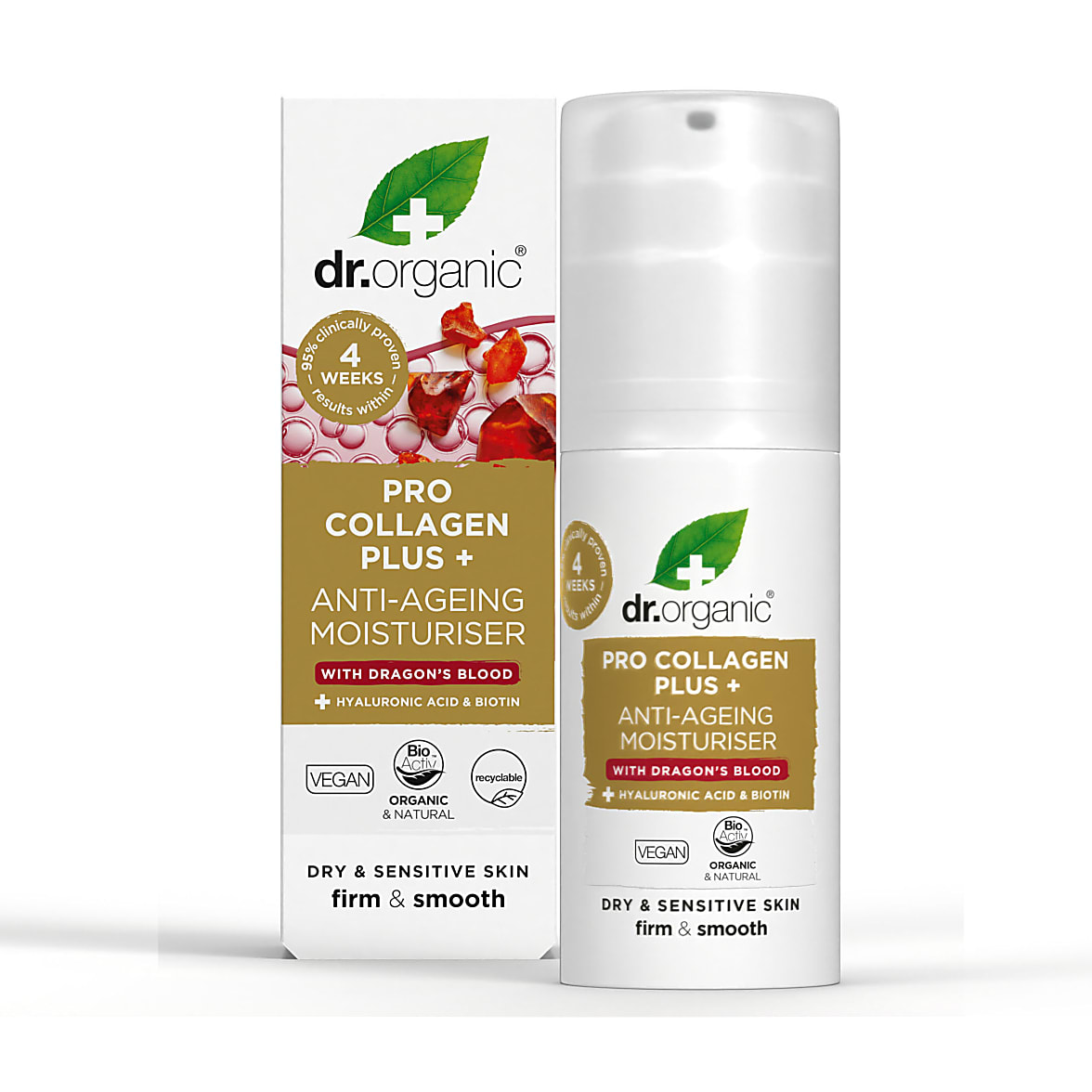 Image of Dr Organic Pro Collageen Anti-Veroudering Dagcreme - Dragons Blood
