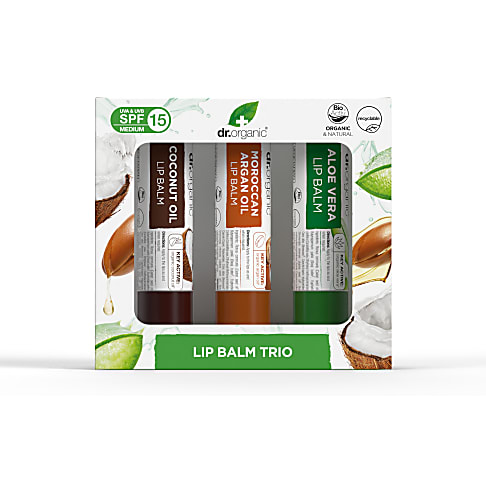 Dr Organic Lippenbalsem Trio