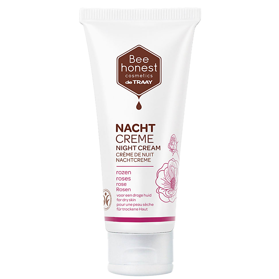 Image of Bee Honest Nachtcreme Rozen droge huid