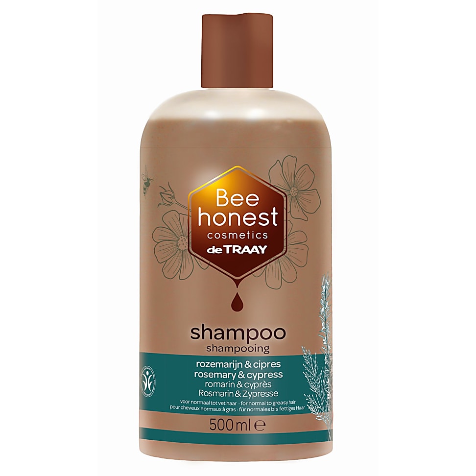 De Kamer Springen sjaal De Traay Bee Honest Shampoo Rozemarijn & Cipres 500ml (vet)