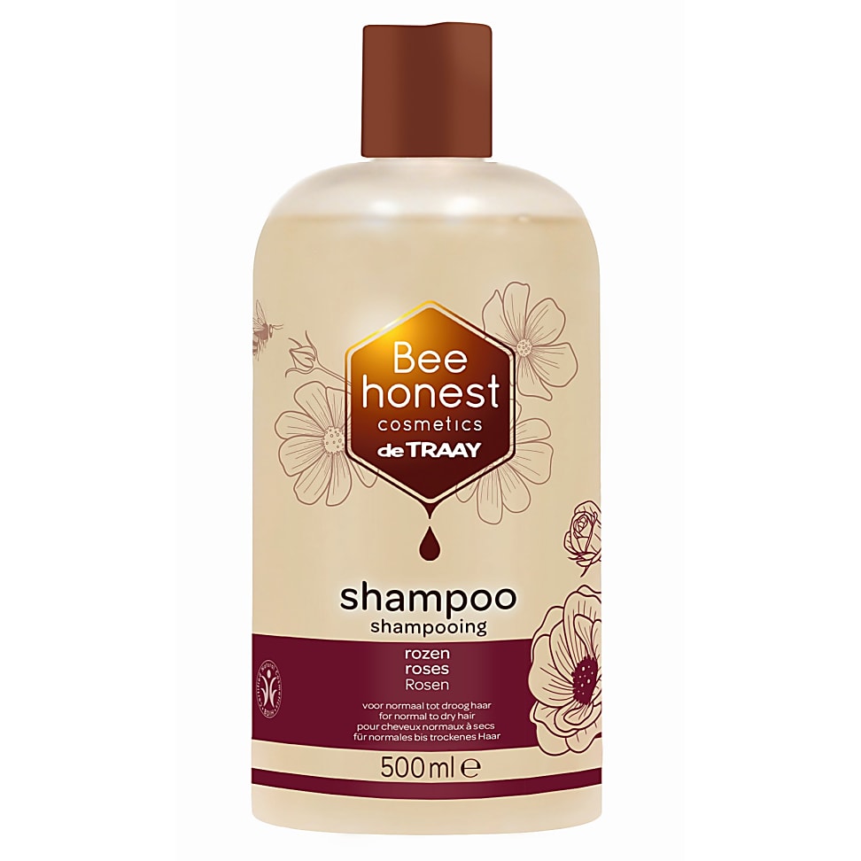 Image of Bee Honest Shampoo Rozen 500ML droog & normaal