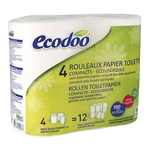 Image of Ecodoo Compact Toiletpapier 4 rollen