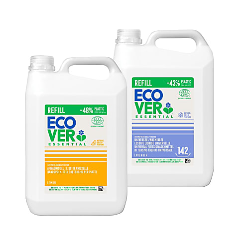 Ecover Essential Afwasmiddel & Wasmiddel 5L Refill Bundel