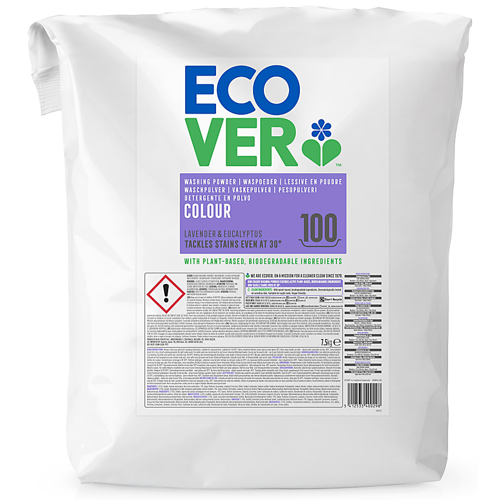 Image of Ecover Waspoeder Color 7,5KG 100 wasbeurten