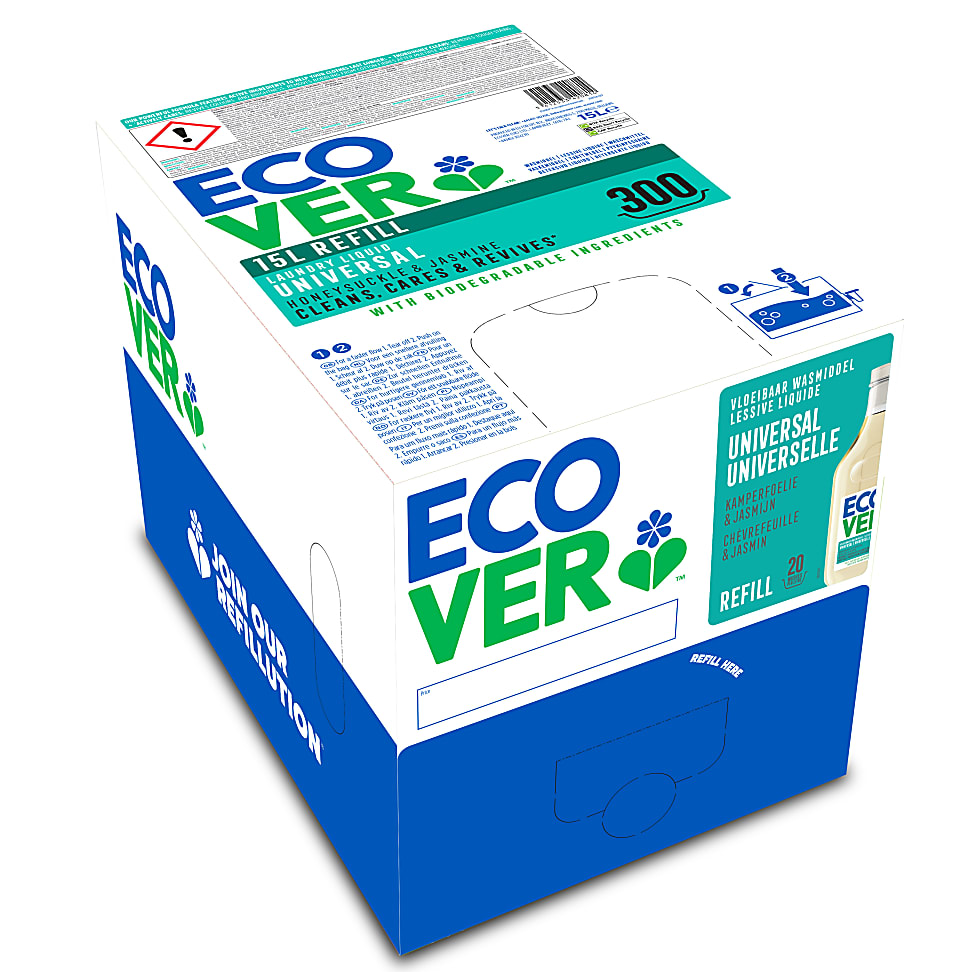 Image of Ecover Vloeibaar Wasmiddel 15L Navulverpakking tot 300 wasbeurten