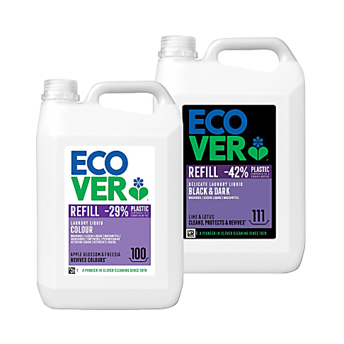 Ecover Wasmiddel Donkere & Gekleurde Was 5L Refill Bundel