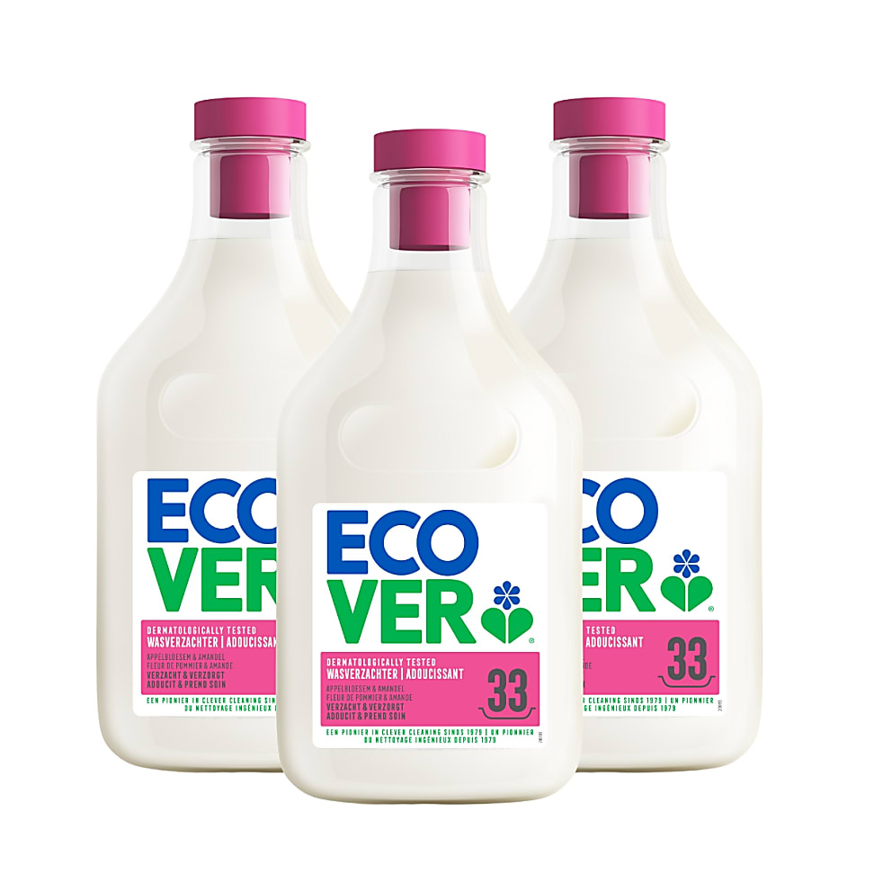Image of Ecover Wasverzachter Pack - Appelbloesem & Amandel 3x1L