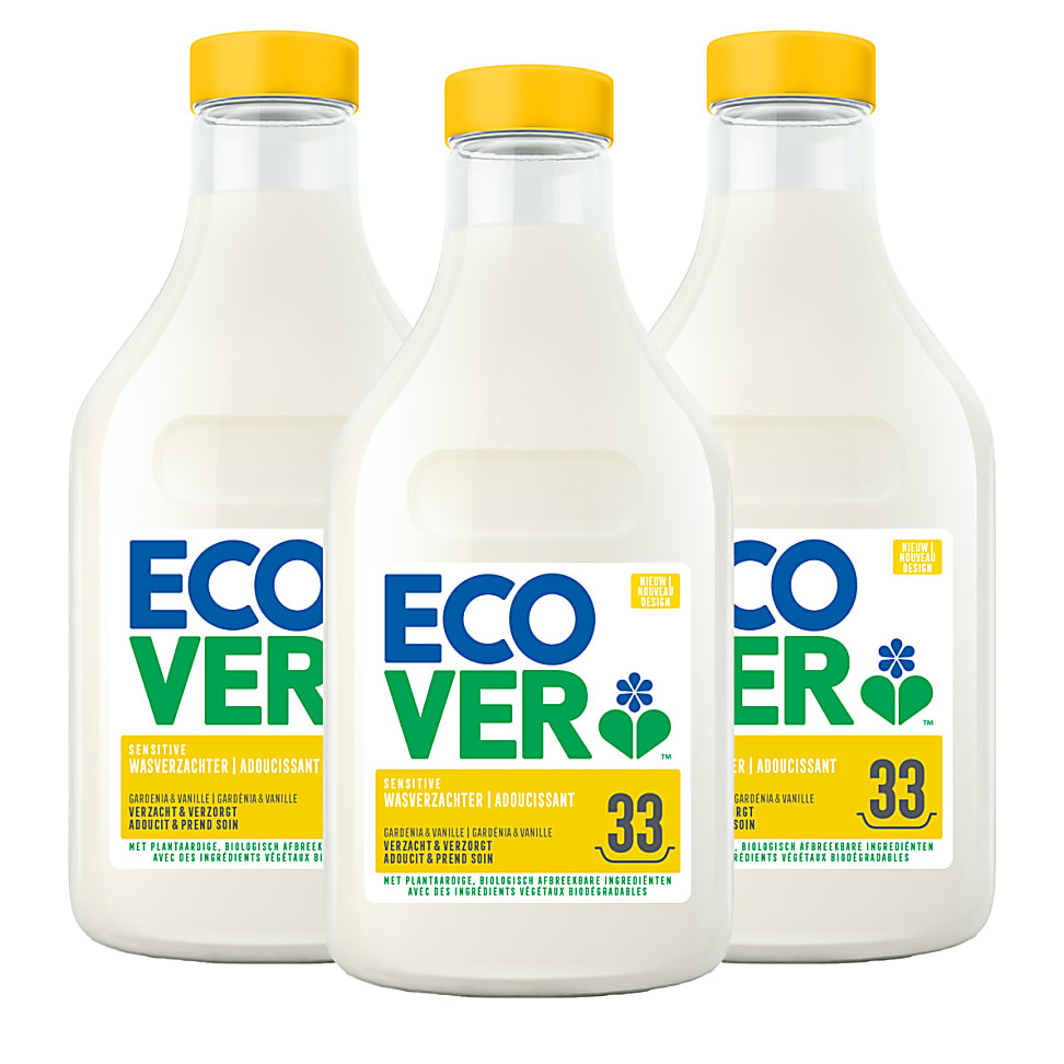Image of Ecover Wasverzachter Pack - Gardenia & Vanille 3x1L