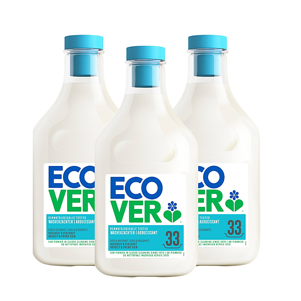 Image of Ecover Wasverzachter Kit - Rose & Bergamot 3x1L