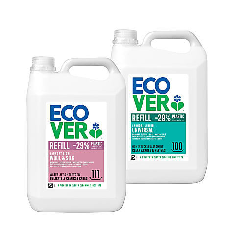 Ecover Fijnwasmiddel & Wasmiddel Universal 5L Refill Bundel