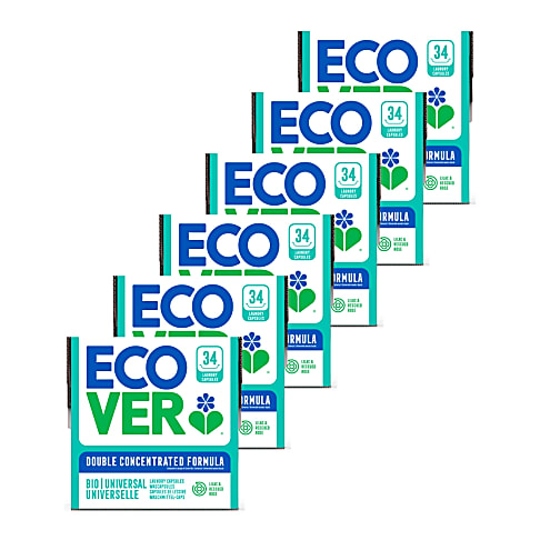 Ecover Wascapsules Bundel (6x34 stuks)