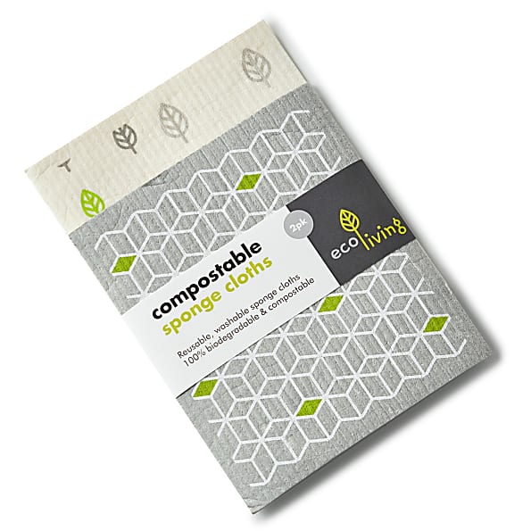 Eco Living Composteerbare Schoonmaakdoeken x2 5060636880587