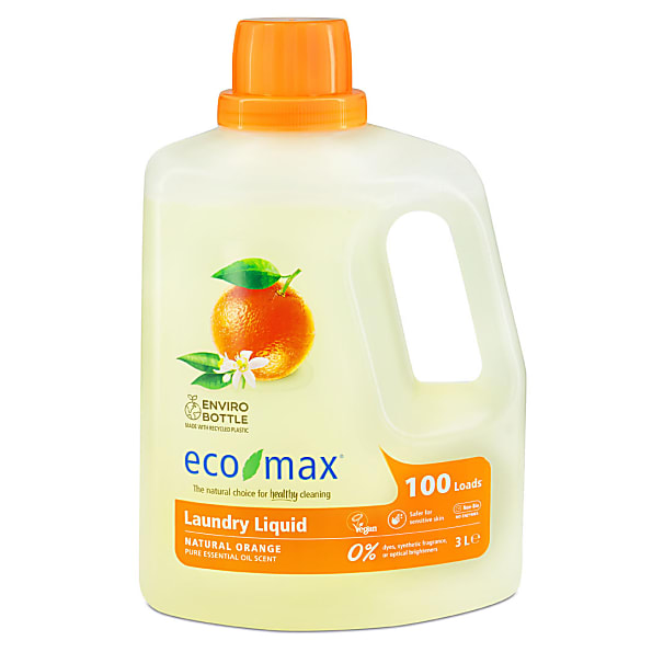 Image of Eco-Max Vloeibaar Wasmiddel Natuurlijke Sinaasappel 100 wasbeurten