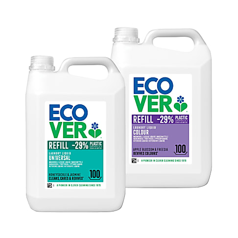 Ecover Wasmiddel Universal & Kleur Wasmiddel 5L Refill Bundel