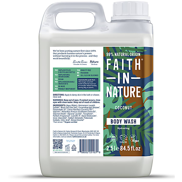 Image of Faith in Nature Kokosnoot Bad-en Douchegel 2.5L