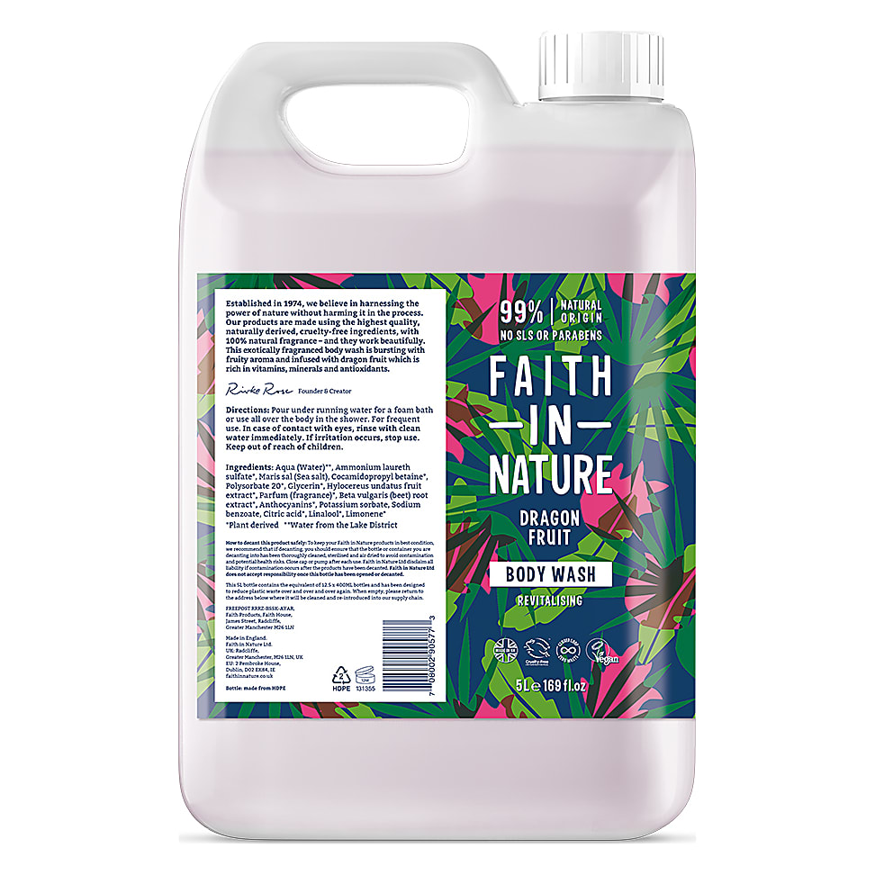 Big Green Smile Faith in Nature Dragon Fruit Bad-en Douchegel 5L aanbieding