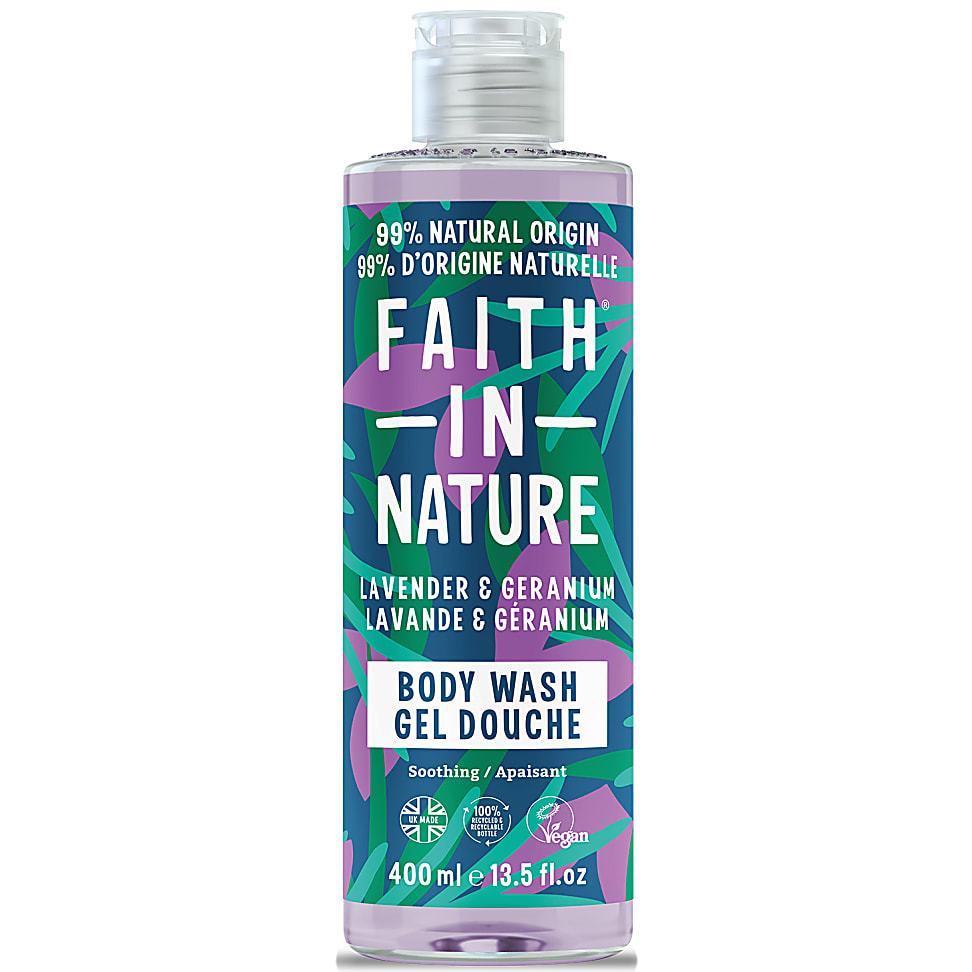 Big Green Smile Faith in Nature Lavendel & Geranium Bad-en Douchegel aanbieding