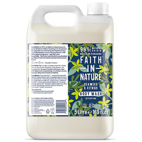 Faith in Nature Zeewier & Citrus Bad-en Douchegel 5L