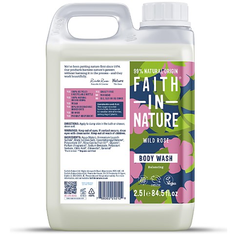 Faith in Nature Body Wilde Rozen Douchegel 2.5L