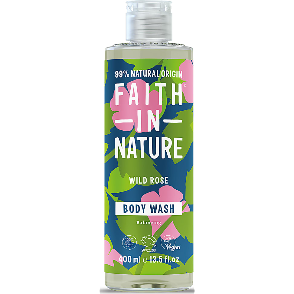 Big Green Smile Faith in Nature Wild Rose Bad-en Douchegel - 400ml aanbieding