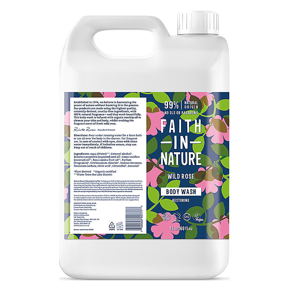 Image of Faith in Nature Wild Rose Douchegel - 5L