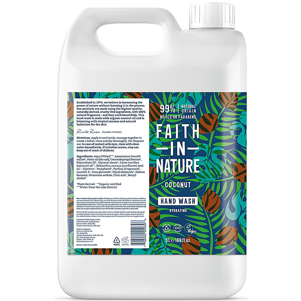 Image of Faith in Nature Handzeep Coconut 5L