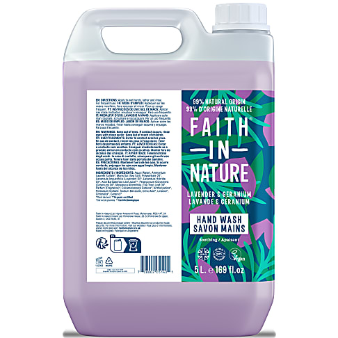 Faith in Nature Handzeep Lavendel & Geranium - 5L
