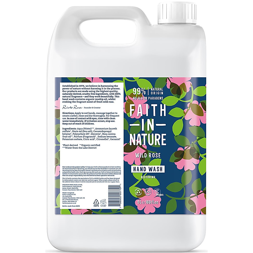 Image of Faith in Nature Wild Rose Handzeep 5L