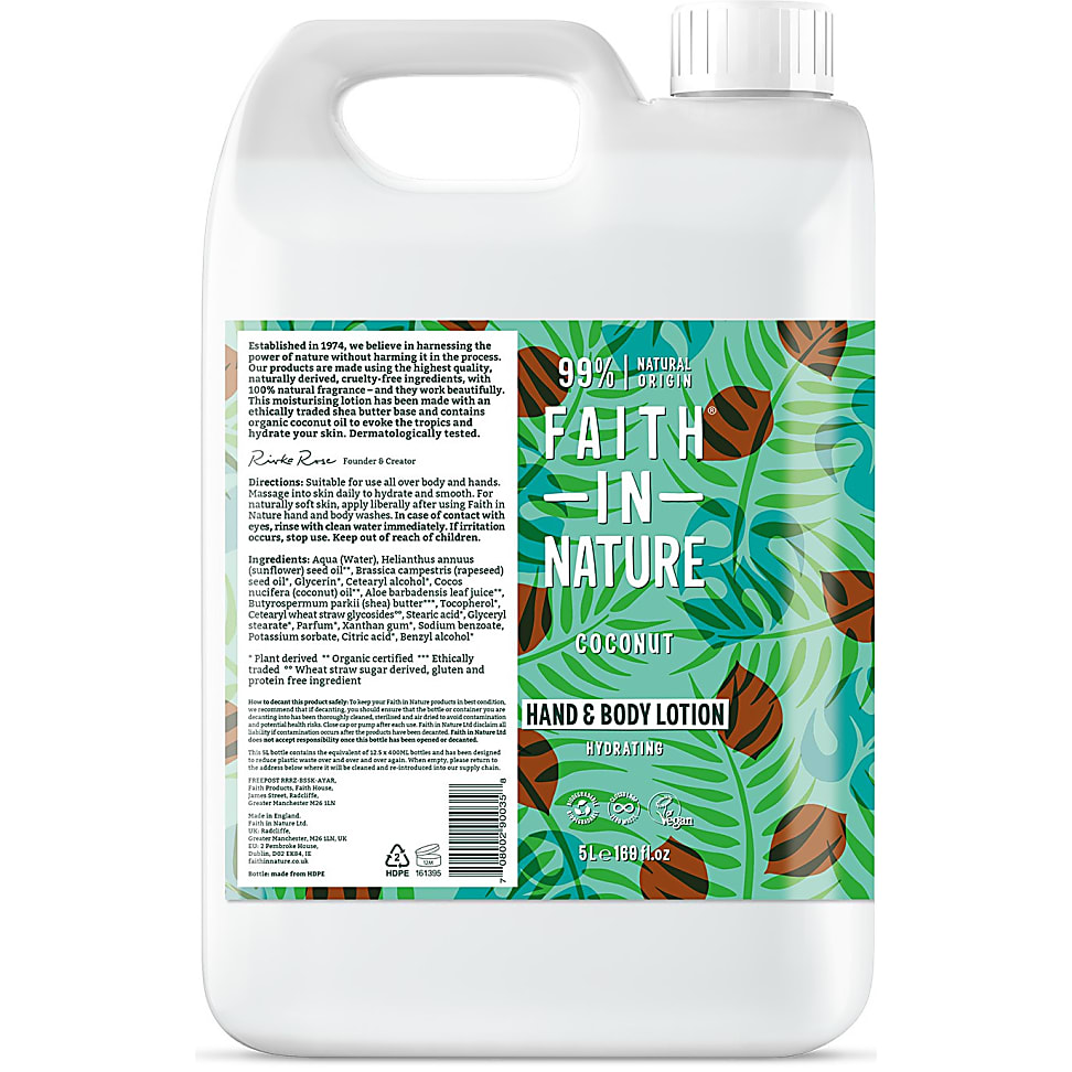 Faith in Nature Hand & Bodylotion - Kokos 5L