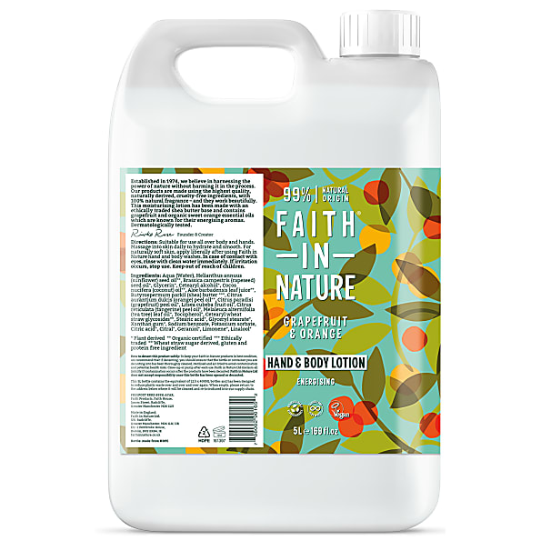 Image of Faith in Nature Hand & Bodylotion Grapefruit & Sinaasappel 5L