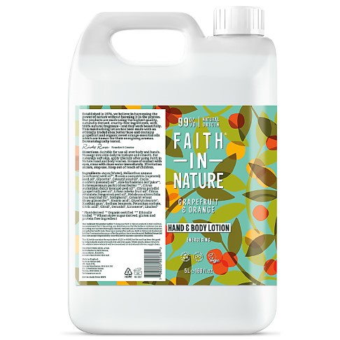 Faith in Nature Hand & Bodylotion Grapefruit & Sinaasappel 5L