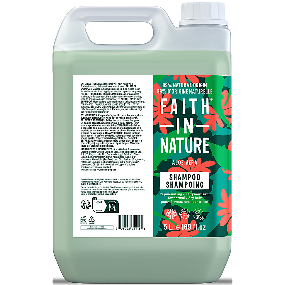 Image of Faith in Nature Aloe Vera Shampoo - 5L