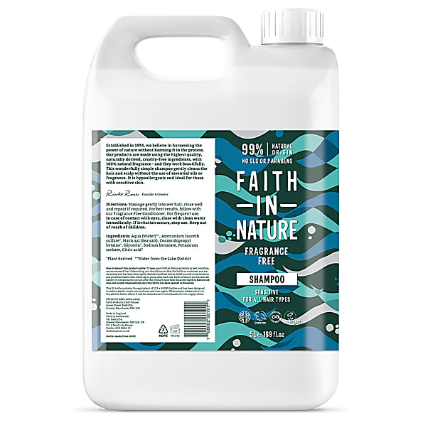 Image of Faith in Nature Zonder Geurstoffen Shampoo - 5L
