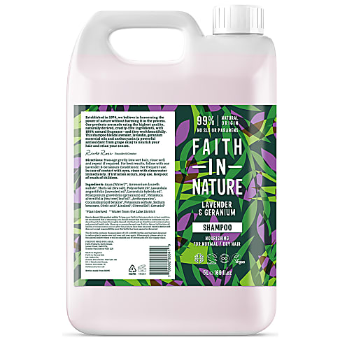 Faith in Nature Lavendel & Geranium Shampoo - 5L