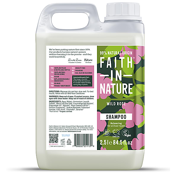 Image of Faith in Nature Wilde Rozen Shampoo 2.5L