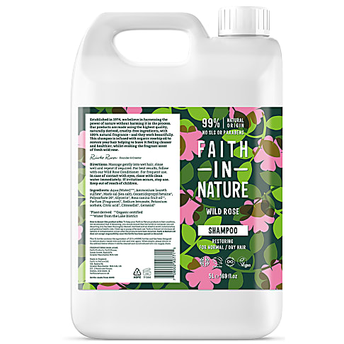 Faith in Nature Shampoo Wilde Rozen - 5L