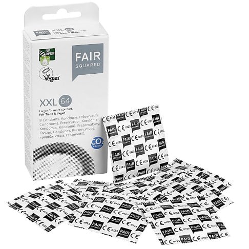 Fair Squared Fair Trade Ethical Condooms XXL - 8 items